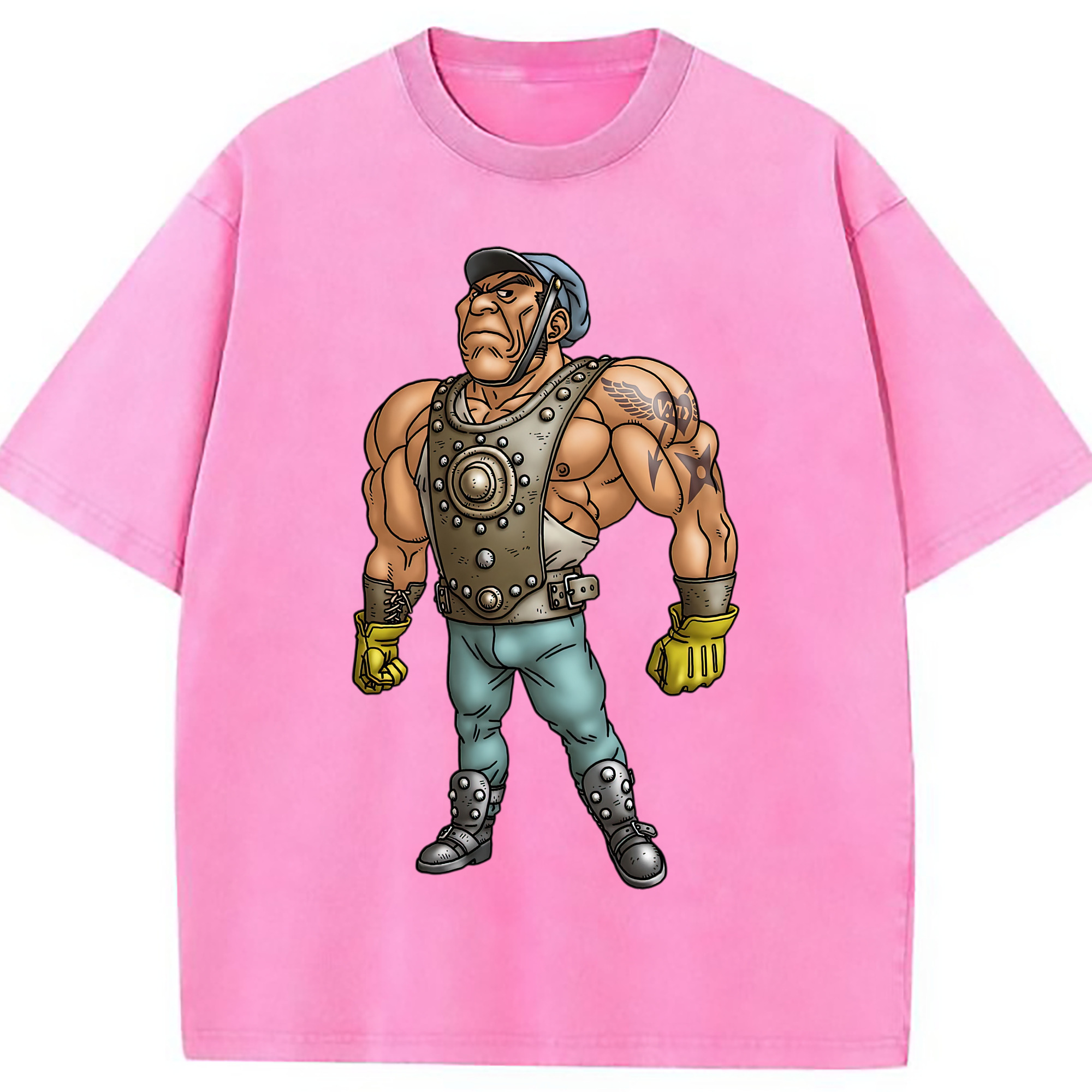 （画像用） ドラゴンクエスト Doragon Kuesuto Dragon Quest 綿100% ヴィンテージ風 半袖Tシャツ（フロントプリント）